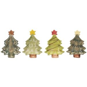 CREATIVE CO-OP🎄Mini Christmas Tree Stoneware Dish Set